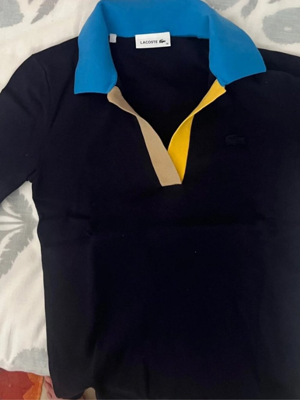 Navy Colorblock Polo Shirt XS